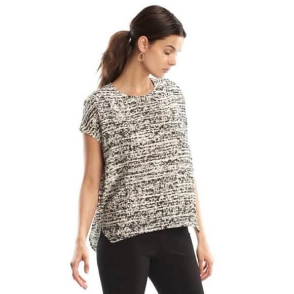 MM. LaFleur Tops - MM LAFLEUR | The Didion Ink Wash Print Short Sleeve Silk Blouse Summer | Size 2X
